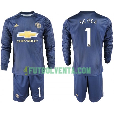 Camiseta de fútbol Manchester United DE GEA 1 Niño 3ª equipación 2018/2019 Manga Larga